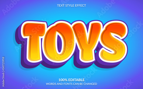 Editable Text Effect, Cartoon Text Style