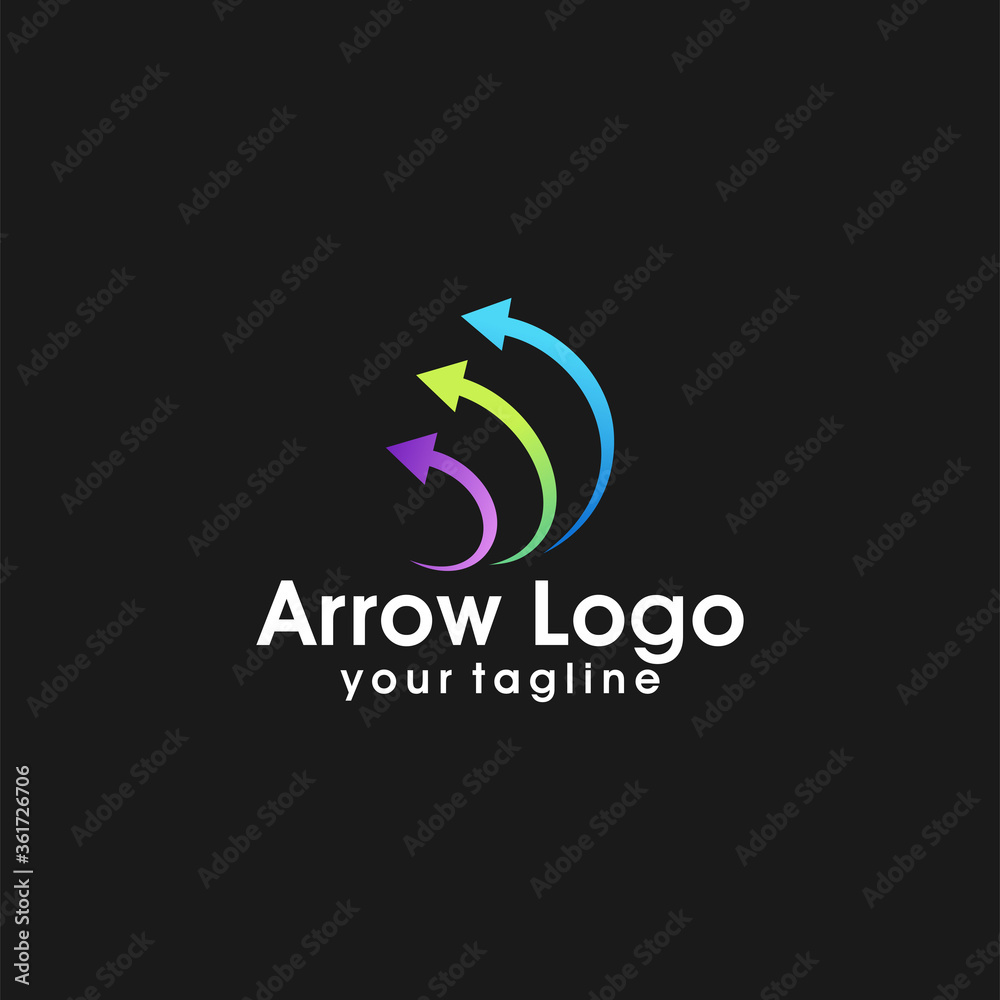 Arrow logo template. Abstract business logo icon design template Arrow logo template. Abstract business logo icon design template