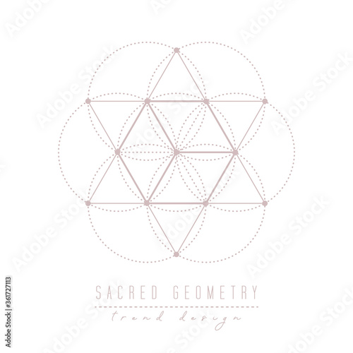 Sacred geometry vector design elements.