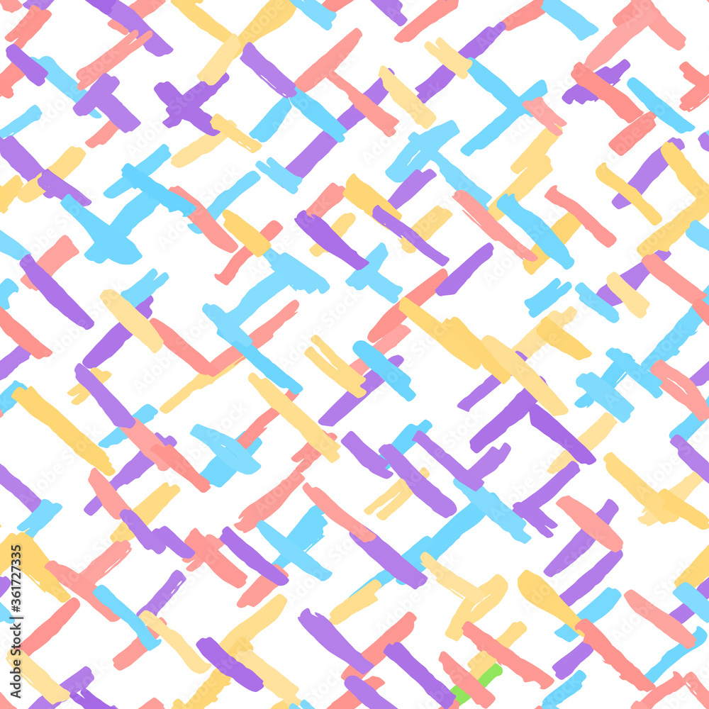 Seamless pattern chaotic light colorful lines chalk grid design abstract simple scandinavian style background grunge texture. trend of the season. Can be used for Gift wrap fabrics, wallpapers. Vector Seamless pattern chaotic light colorful lines chalk grid design abstract simple scandinavian style background grunge texture. trend of the season. Can be used for Gift wrap fabrics, wallpapers. Vector
