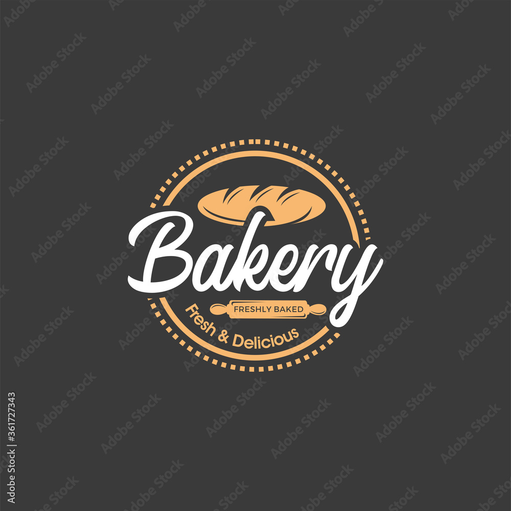 Fototapeta premium Vintage Retro Bakery Logo Badges And Labels Stock Vector