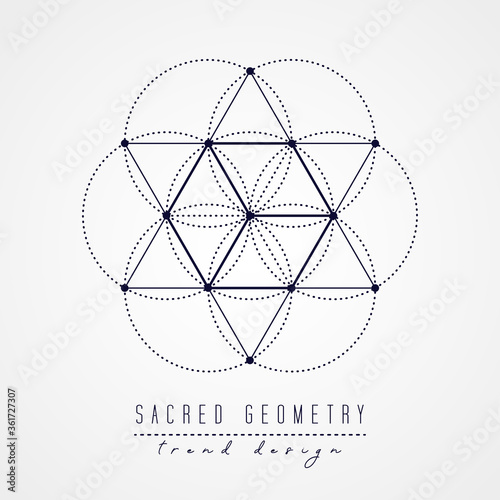 Sacred geometry vector design elements.
