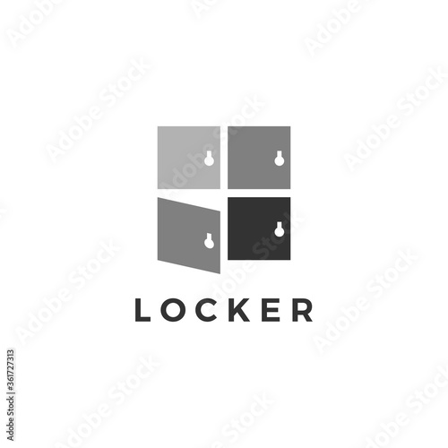 locker room logo vector icon illustration