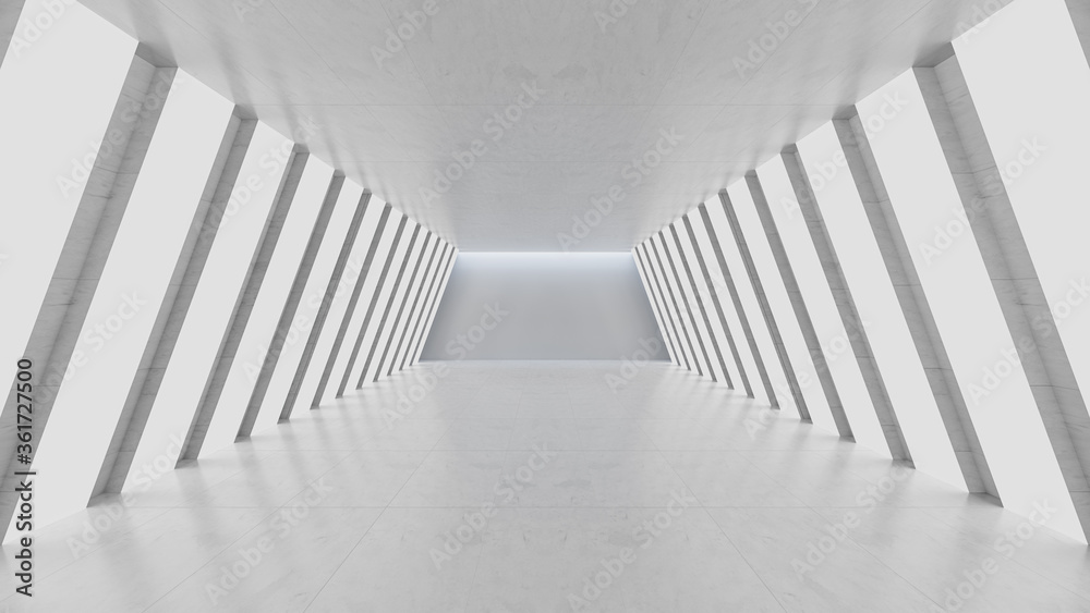 Obraz premium Empty gray concrete room