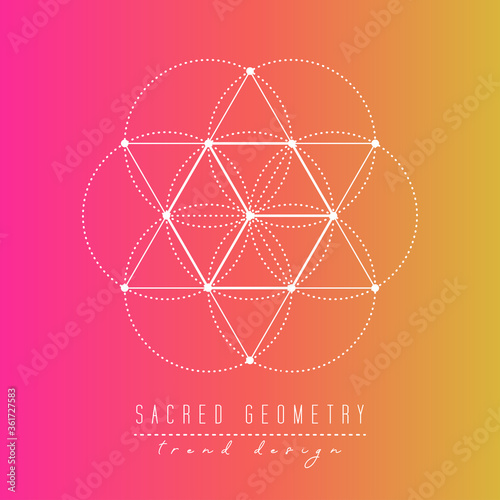 Sacred geometry vector design elements.