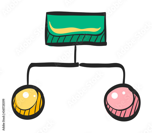 Color Sketch Icon Hierarchy