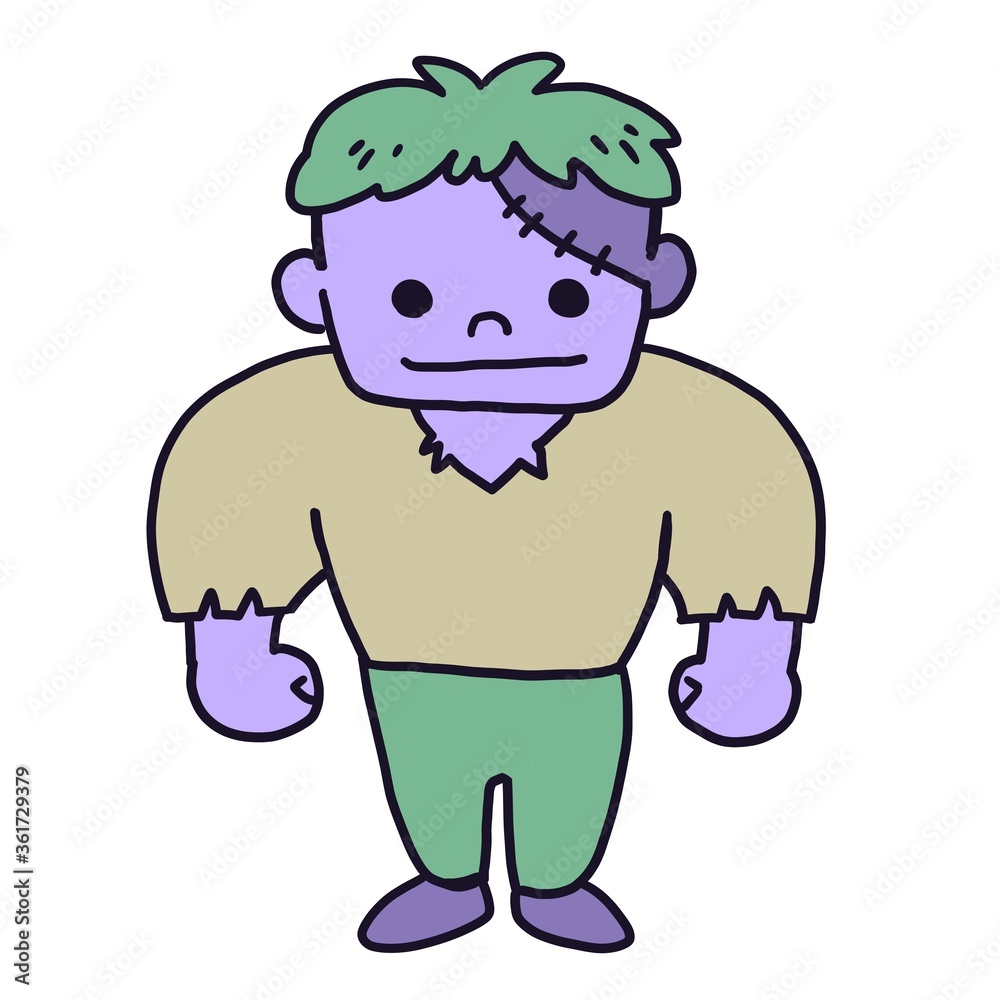 Illustration of Frankenstein for Halloween Illustration of Frankenstein for Halloween