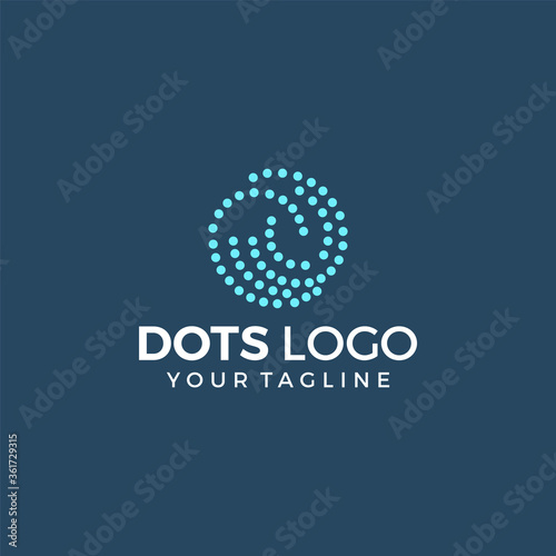 creative dot technology logo vector