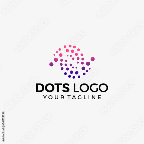 creative dot technology logo vector