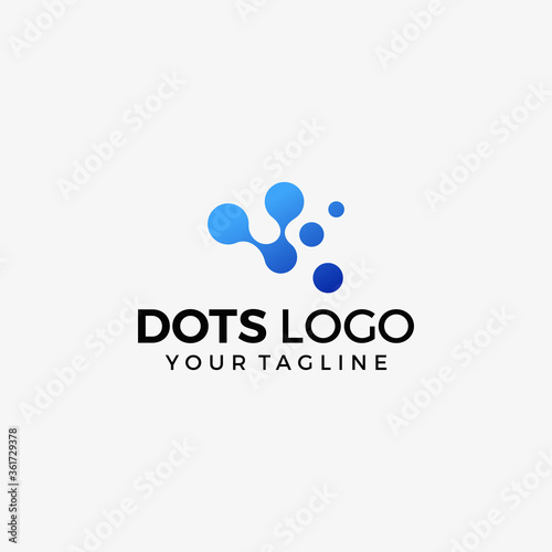 creative dot technology logo vector