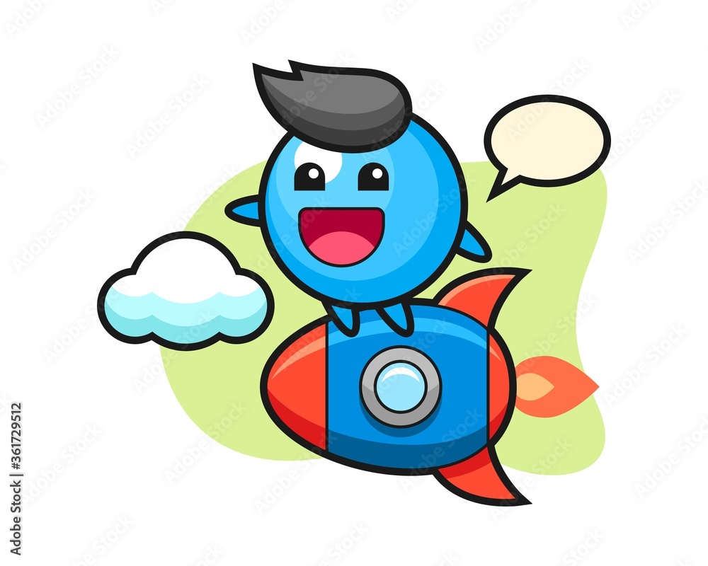 Gum ball cartoon riding a rocket Gum ball cartoon riding a rocket