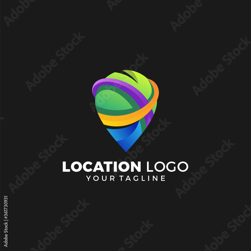 location colorful logo design vector template