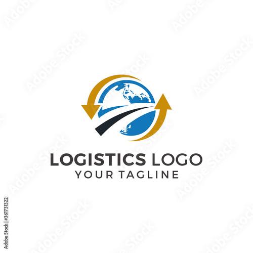 Logistic company vector logo. Arrow icon. Delivery icon. Arrow icon. Arrow vector. Delivery service logo. Web, Digital, Speed, Marketing, Network icon.