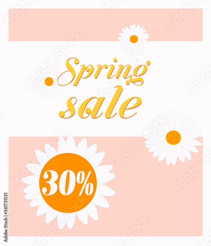 spring sales banner poster