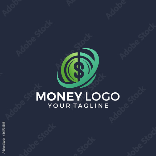 fast money logo combination. Fast pay symbol or icon. Unique cash and digital logotype design template.