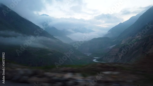 Beautiful view of mountainous Naran-Kaghan valley in Pakistan.