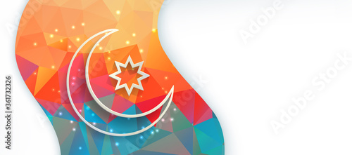 Poster for muslim religion holiday. Vector illustration.