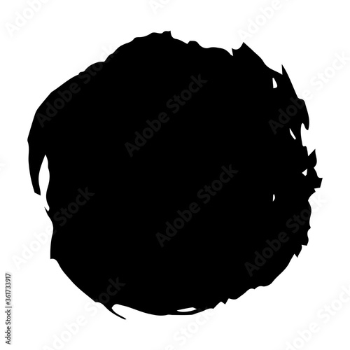 Card banner design paint stain scandinavian style black isolated on white background. simple ornament trend of the season. Abstract template frame for your text, copy space.Vector