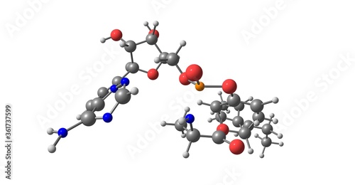 Tannic acid molecular structure isolated on white