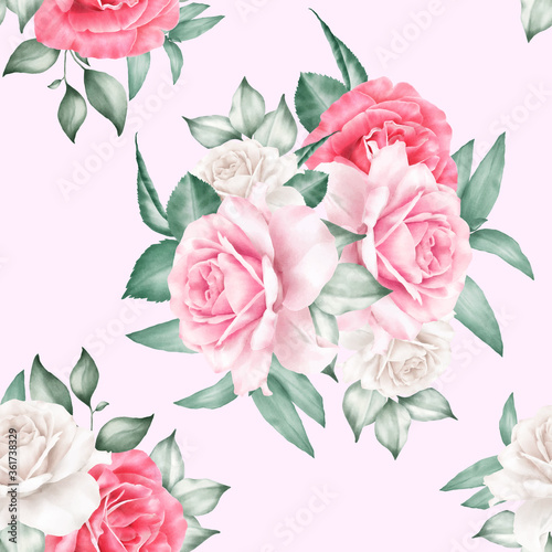 Beautiful Floral Seamless Pattern Template