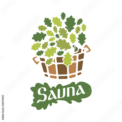 Vector logo of sauna, bath and bathhouse