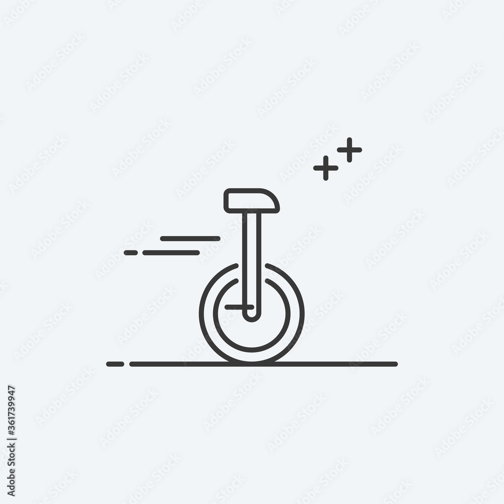 Unicycle icon. Monocycle symbol modern, simple, vector, icon for website design, mobile app, ui. Vector Illustration Unicycle icon. Monocycle symbol modern, simple, vector, icon for website design, mobile app, ui. Vector Illustration