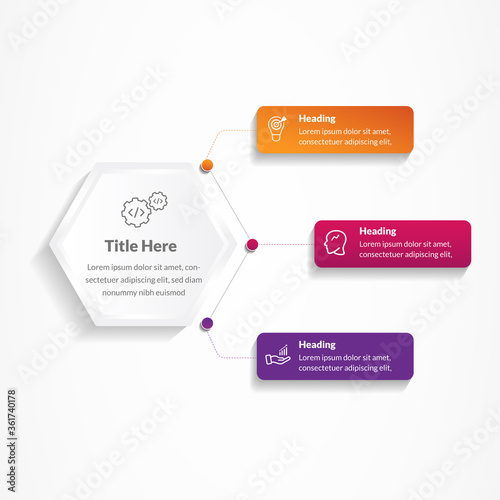 3 step business infographic © Prashanth