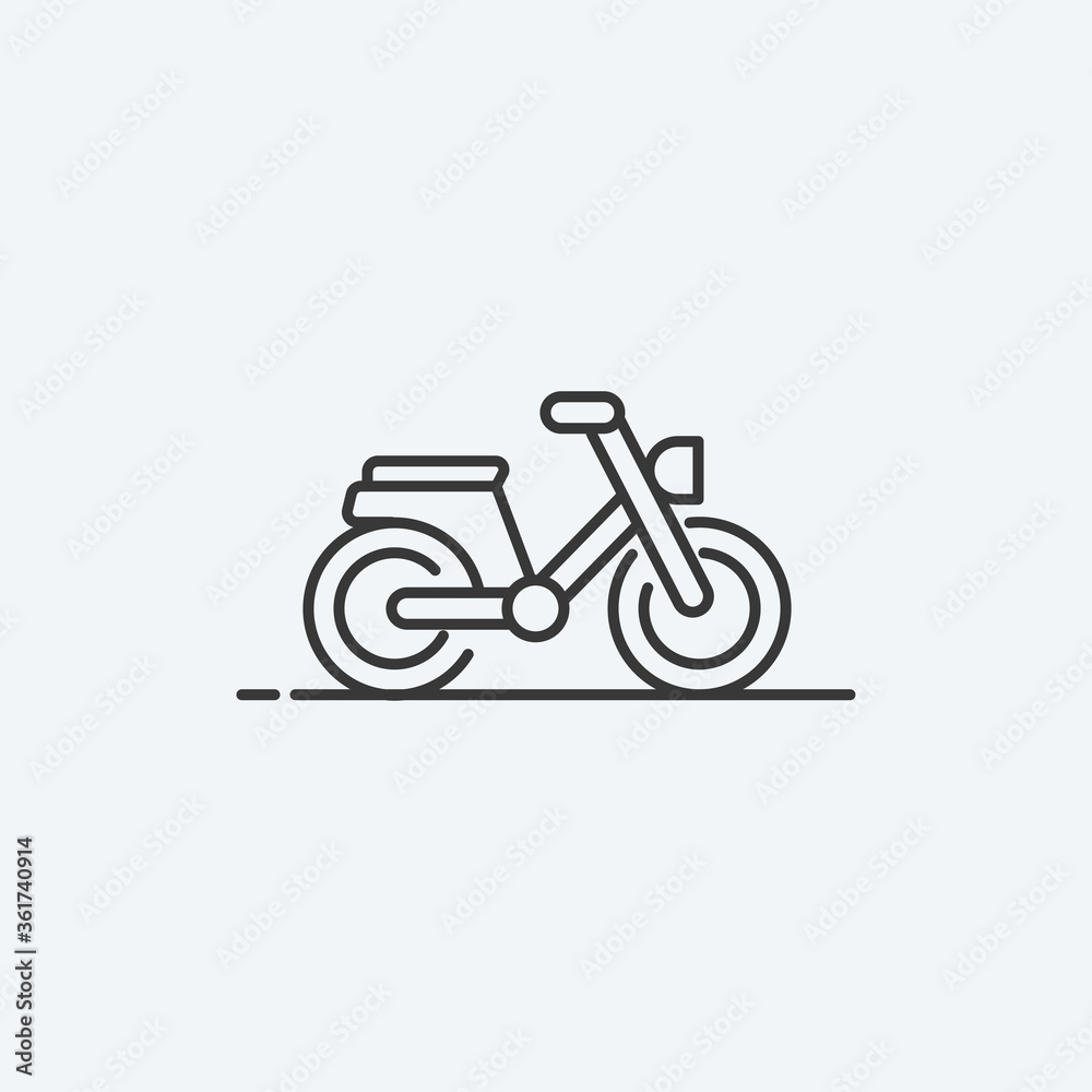 Moped icon vector