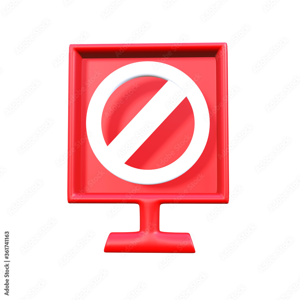 Red sign symbol way background danger traffic sign transport direction car object driving law highway safety risk information. 3D Rendering.
Red sign symbol way background danger traffic sign transport direction car object driving law highway safety risk information. 3D Rendering.