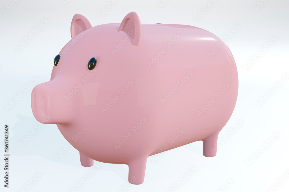 Piggy bank and Gold coins finance income business money success Goal. Illustration pattern wallpaper for backdrop background. Business brochure cover wed design. Isolated on white background. 3D Rende Piggy bank and Gold coins finance income business money success Goal. Illustration pattern wallpaper for backdrop background. Business brochure cover wed design. Isolated on white background. 3D Rende