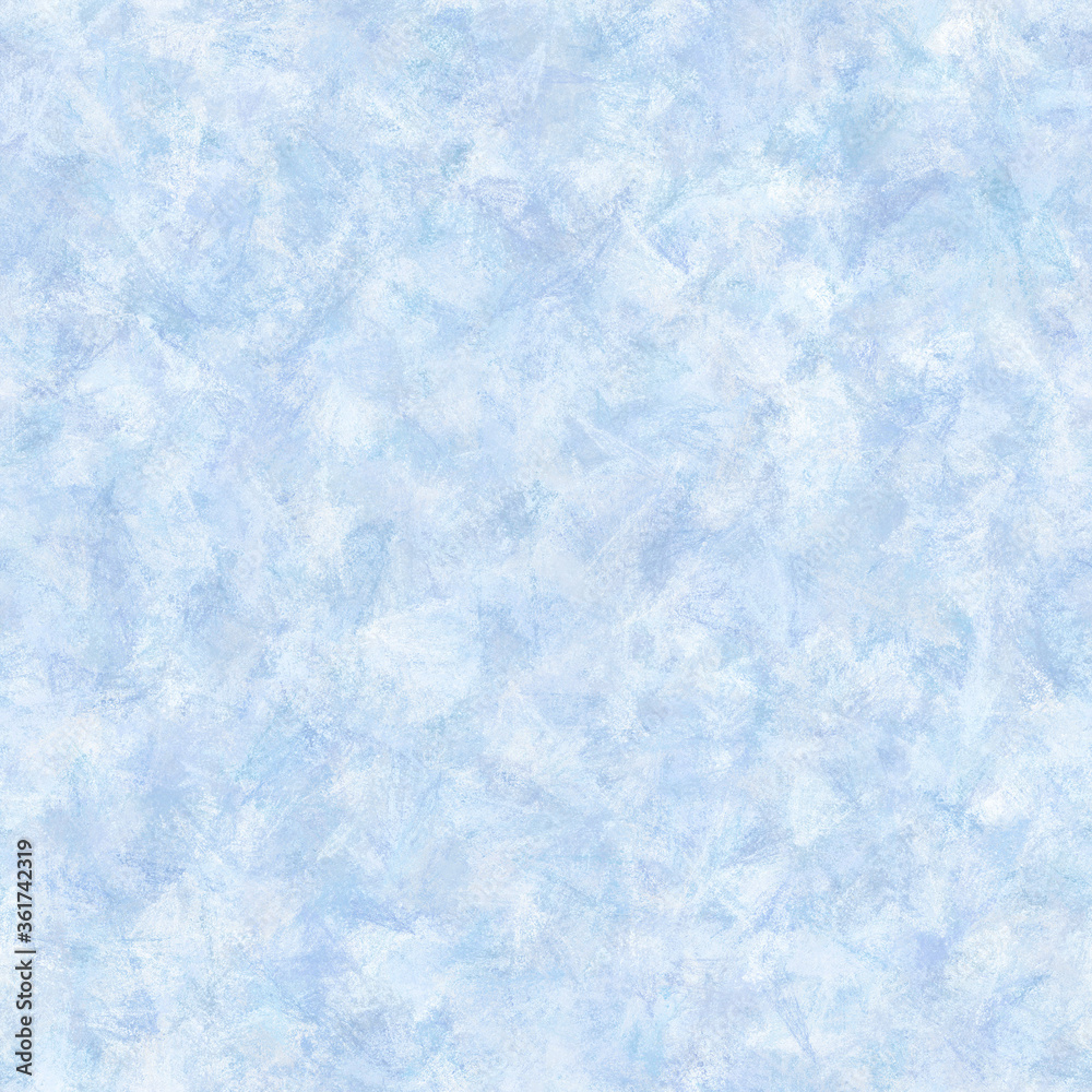 seamless pattern frozen ice texture in light winter blue