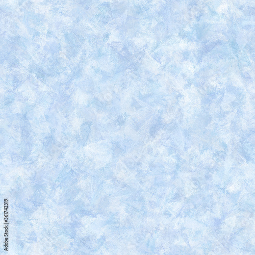 seamless pattern frozen ice texture in light winter blue