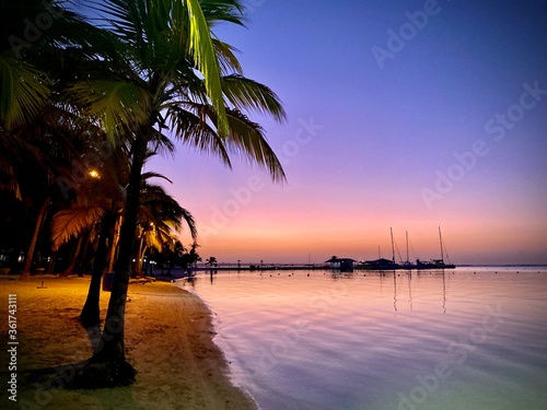 sunset on the beach