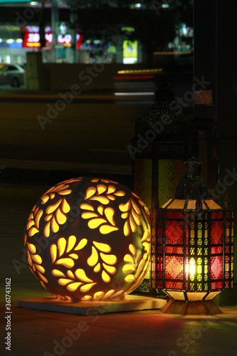 ramadan lantern in the night
