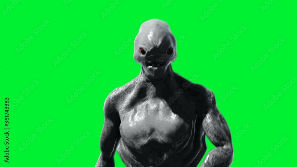 Scary monster animation. Phisical, motion, blur. Realistic 4k animation. Green screen Scary monster animation. Phisical, motion, blur. Realistic 4k animation. Green screen