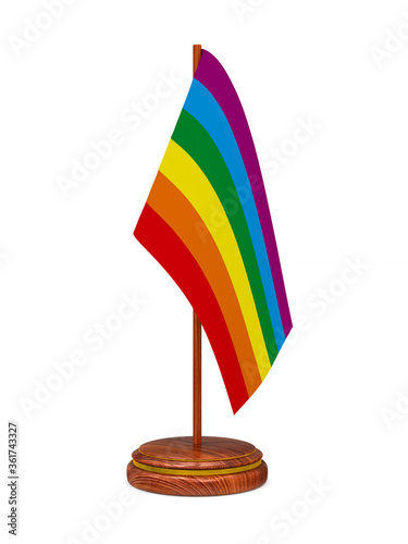 flag lgbt on white backgrou...