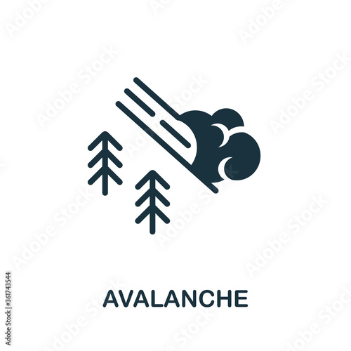 Avalanche icon. Simple element from natural disaster collection. Creative Avalanche icon for web design, templates, infographics and more