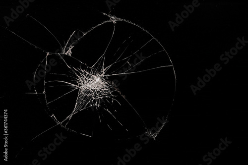 Broken glass screen texture photo