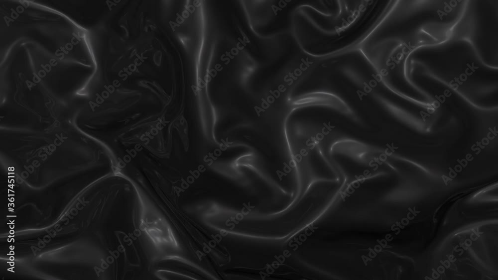 3D animation of textile, black color. 3D animation of textile, black color.