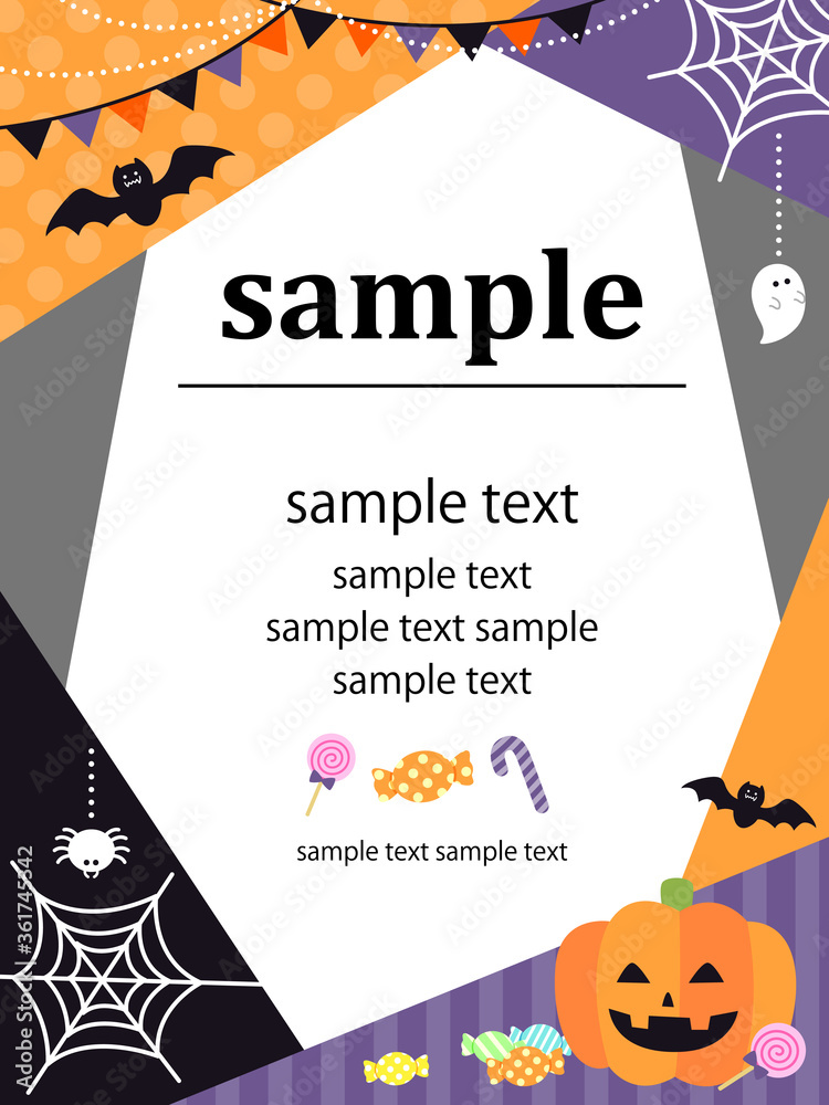 ハロウィンフレーム Pop Stock Vector Adobe Stock