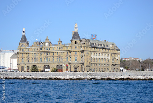 Obraz na płótnie Istanbul - Haydarpaşa Historical train station before the fire. w salonie