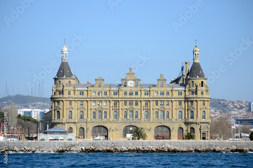 Obraz na płótnie Istanbul - Haydarpaşa Historical train station before the fire. w salonie