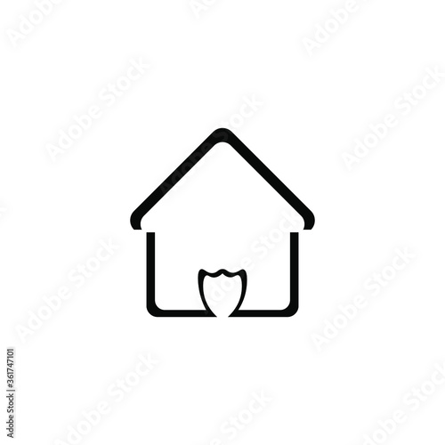 Home icon vector. House symbol isolated  in support of self-isolation and staying at home. Distancing measures to prevent virus spread.
