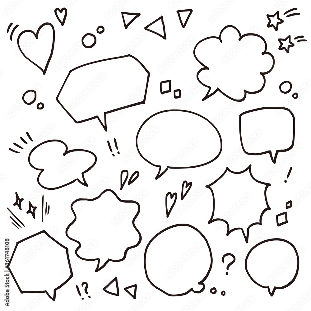 Fototapeta premium 吹き出し 素材