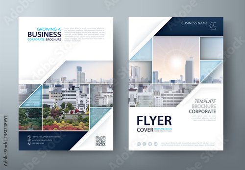 Flyer design, Leaflet cover presentation, book cover template vector, layout in A4 size.