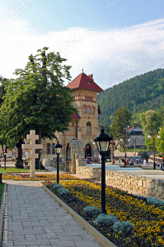 View of Piatra Neamt city, very beautiful and important place of Moldavia in Romania.