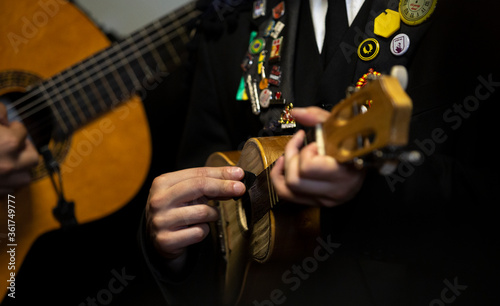 Photos Details from a Portuguese guitar musician of an Academic Tuna, Braga, Minho, Portugal