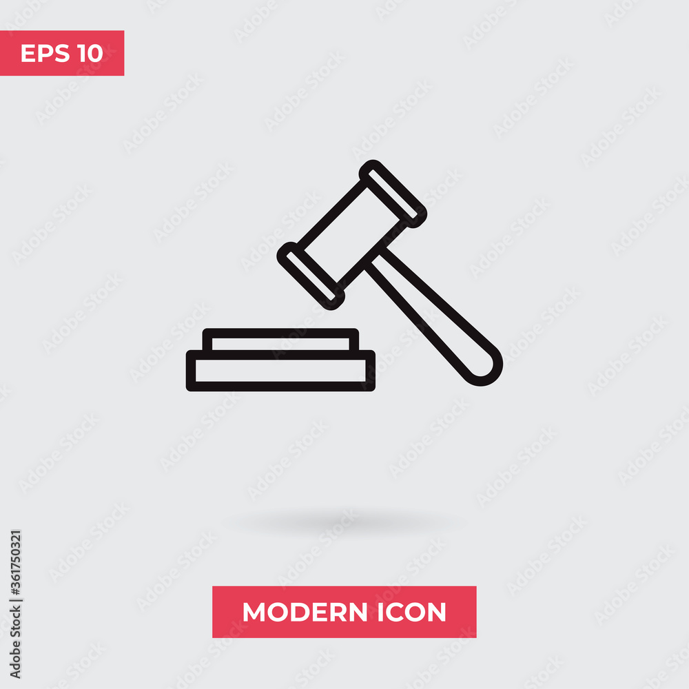 Auction icon vector. Hammer sign Auction icon vector. Hammer sign