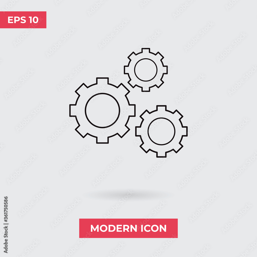 Gear icon vector. Cogwheel sign Gear icon vector. Cogwheel sign