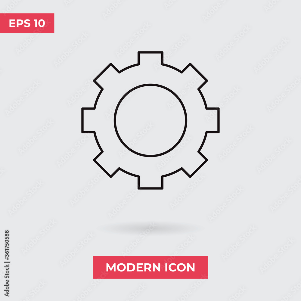 Gear icon vector. Cogwheel sign Gear icon vector. Cogwheel sign